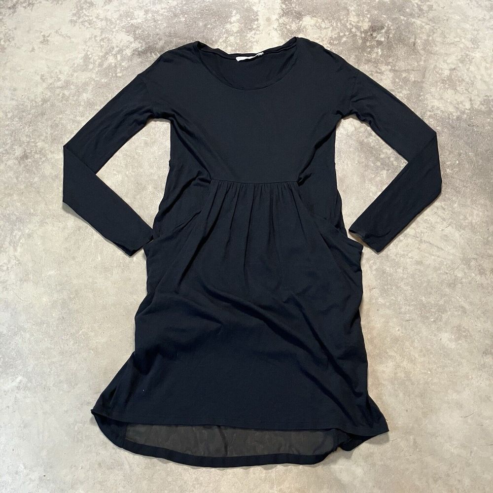 Peruvian Connection Dress‎ Womens Medium Black Modal Blend Minimalist Basic